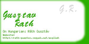 gusztav rath business card