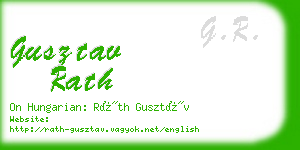 gusztav rath business card